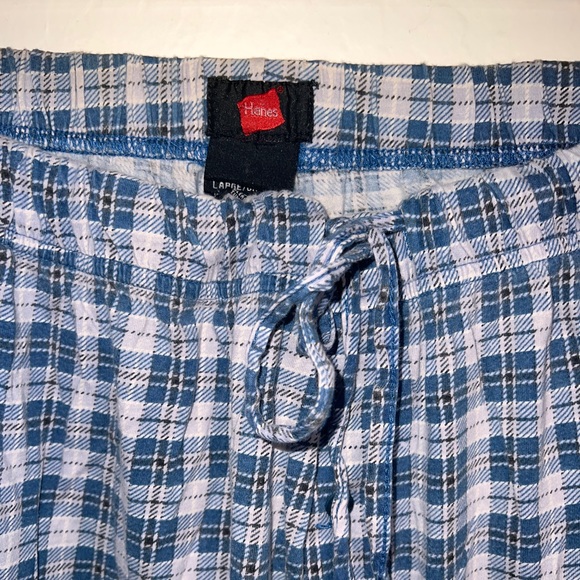 Hanes Mens Plaid Pocketed PJ Pants Large - Picture 3 of 5